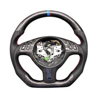 Volant en cuir perforé personnalisé en fibre de carbone pour BMW E46 E53 M3 330ci 325i, mise à niveau de l'intérieur