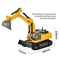 15 canales 2,4G Control remoto aleación excavadora sobre orugas simulación ingeniería vehículo juguetes luz sonido niños hecho Metal duradero