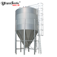 Nuovo Silo di Stoccaggio Verticale Yuyun Sanhe ad Alta Capacità da 25 Tonnellate in Acciaio Zincato a Caldo per Mangime Sfuso per Polli da Carne
