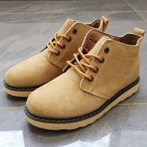 Men's Faux Suede Lace-Up Walking Shoes Round Toe Breathable Rubber Outsole All Seasons Gray Brown Tan - Product Image 4