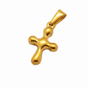 Gran oferta colgante de Cruz 18K chapado en oro plata negro oración gargantilla Cruz colgante personalizado OEM joyería de acero inoxidable para hombres - Product Image 4