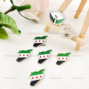 Карта Сирии, металлическая мягкая эмалированная булавка, значок на лацкан Сирии, аксессуары, металлическая наклейка, Сирия, оптовая продажа - Product Image 3