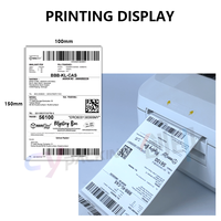 Kosong putih 80x60mm termal langsung pengiriman kosong kertas Label Roll Barcode stiker Label termal untuk Printer 80*80mm