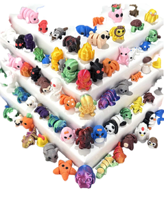 Lot de 150 figurines d'animaux aléatoires, pack mystère, figurines articulées en plastique, modèle de dinosaure imprimé en 3D, échelle 1/12, ensemble de jouets de collection - Product Image 1