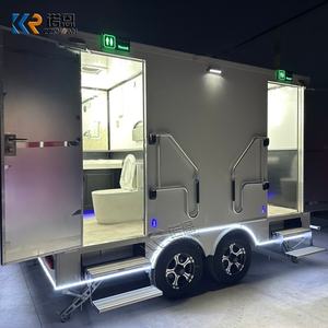 Remolque de Baño Móvil de Doble Habitación, Remolque de Inodoro Portátil, Remolque de Baño Móvil para Alquiler en Eventos al Aire Libre - Product Image 3