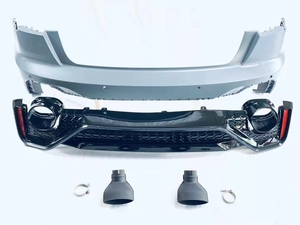 Kit de carrosserie adapté pour <span class=keywords><strong>Audi</strong></span> <span class=keywords><strong>A6</strong></span> 2019 2020 2021 <span class=keywords><strong>2022</strong></span> modifié au modèle RS6 contient un ensemble pare-chocs avant avec calandre. - Product Image 4