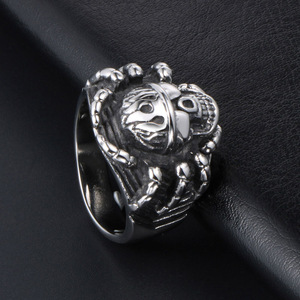 Skull <b>Titanium</b> Steel <b>Ring</b> Men's Index Finger Jewelry Gift SA441 - Product Image 3