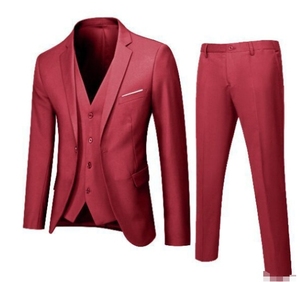 Elegan pernikahan blazer pria Set mewah 3-Piece bisnis Formal rompi celana penuh mantel dengan Logo kustom tren kostum Formal - Product Image 5