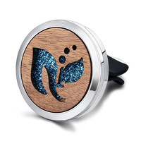 Clip désodorisant de voiture en acier inoxydable, clip pour grille d'aération, clip diffuseur de parfum pour voiture, diffuseur de parfum en forme d'arbre