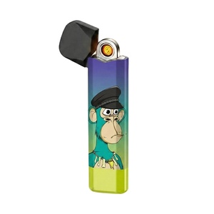 โรงงานขายส่งไฟแช็คโลหะบางเฉียบ 15K แบบ USB กันลม ไม่มีเปลวไฟ ไฟฟ้า ชาร์จซ้ำได้ พร้อมลวดลายตามสั่ง - Product Image 1