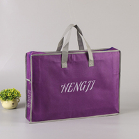 Vente en gros de sacs d'emballage d'oreiller à fermeture éclair écologiques sac de rangement de couverture de couette de vêtements non tissés personnalisés pour drap de lit