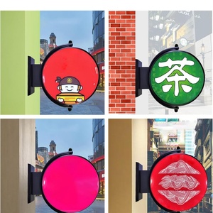 Custom Indoor/Outdoor Waterproof Wall-Mounted 360° Rotating Sign Double Sided <b>Advertising</b> Display Projecting LED <b>Light</b> <b>Box</b> - Product Image 2