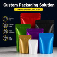 Sachets Doypack en Mylar et Feuille d'Aluminium, Anti-odeur et Anti-humidité, avec Fenêtre Transparente, Ziplock, pour Snacks et Aliments, 3,5g, avec Logo Personnalisé