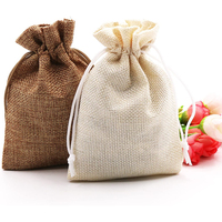 Offre Spéciale personnalisé Jute toile de jute cadeau sac cordon bonbons sacs pour fête mariage toile de jute sacs pochette en gros