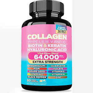 כמוסות קולגן עם glutathione, ויטמין c למבוגרים מוצר יופי עבור הלבנת העור זוהר תמיכה אנטי אייג 'ינג - Product Image 1