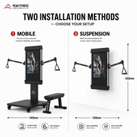 Écran de fitness interactif intelligent pour entraînements, équipement de gym numérique mural en acier, personnalisable pour usage domestique, unisexe