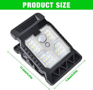 <span class=keywords><strong>Lampe</strong></span> solaire à clip avec détecteur de mouvement, éclairage extérieur étanche pour jardin, fixation murale avec sécurité automatique, clips décoratifs pour parasol de jardin - Product Image 6