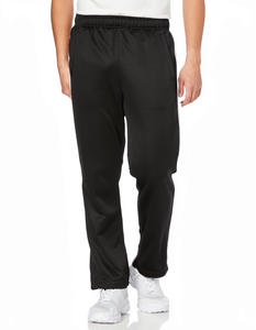 Wholesale <b>Men's</b> Black Straight Casual <b>Trouser</b> 100% Polyester High-Waisted Elastic Quick Dry Breathable Stretch <b>Pull</b>-<b>on</b> - Product Image 1