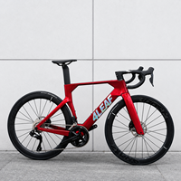 Bicicleta de Carretera de Carbono 700C con Frenos de Disco, Grupo Shimano 105 Di2, Pedales Ordinarios, Ligera