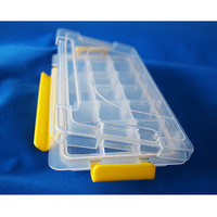 Boîte de rangement multi-compartiments en plastique transparent de 10 pouces GD3101, boîte d'organisation pour vis et pièces de quincaillerie, vente en gros OEM ODM