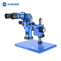 Sunshine R360 Pro grossissement 7-45X/Microscope trinoculaire à 180 ° conception rotative pliable réparation de Microscope numérique