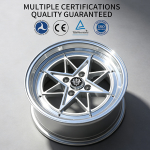 Cerchi in Lega di Alluminio Flowtone 15x8 4x100 Deep Dish Oro Argento Grigio per Vios, Mazda, Hyundai, Accent, Kia <span class=keywords><strong>Rio</strong></span>, Corolla, AE86 - Product Image 4