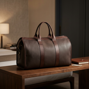 Sac de voyage multifonctionnel en cuir véritable vintage, léger, durable, grande capacité, avec fermeture éclair, réglable, prix d'usine - Product Image 1