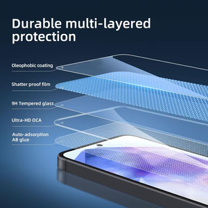 สำหรับกระจก HD Clear Japan Asahi Glass ความแข็ง 9H 2.5D ป้องกันรอยนิ้วมือแบบเต็มจอ กันน้ำ (ใช้ได้กับ) - Product Image 3