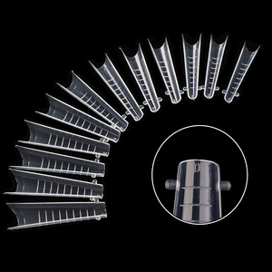 Formes à ongles réutilisables en plastique pour extension de gel, type cercueil long, double forme, pour construction rapide d'ongles en acrylique, pour manucure en salon - Product Image 5