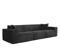 Ensemble de canapé modulable en flanelle personnalisable, canapé convertible pour salon, mousse haute densité, compressible, pliable, carré