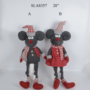 Wholesale Price Plush Christmas <strong>Mouse</strong> Stuffed Animal Rat <strong>Ornament</strong> - Product Image 3