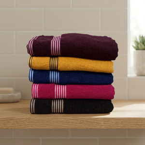 Indian Handmade Premium Quality Terry Cotton <b>Bath</b> Towel Sets Dobby Style Solid Color 12-15 Colors Love Home Brand Quick-Dry - Product Image 3