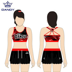 Dandy Sublimación personalizada Mujeres Niños Cheer Shorts y sujetador Ropa de práctica de porristas - Product Image 5