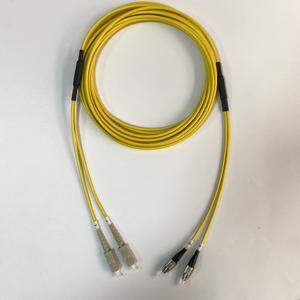 PVC铠装单模双芯光纤跳线 4mm 粗黄色 UV打印机照相机 LC to LC-FC-SC - Product Image 3