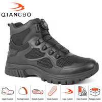 Bottes de travail mi-montantes anti-perforation pour hommes, tige en KPU, légères, pour l'extérieur, avec boucle automatique