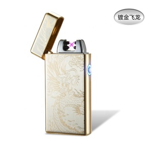 Briquet électrique sans flamme <span class=keywords><strong>FR</strong></span>-609, rechargeable par USB, à double arc, briquet dragon pour cigarettes, vente chaude - Product Image 6