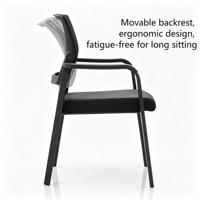 Chaises de bureau modernes en maille avec accoudoirs pour salles de réunion, vente en gros Golden Lion Factory, chaises de conférence pour hôtels et visiteurs