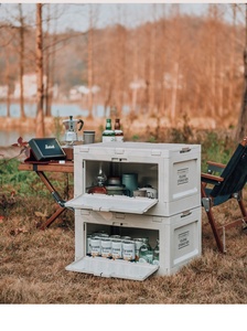 50L <strong>Camping</strong> Outdoor Activity Car <strong>Storage</strong> Home Sorting Wooden Lidded Folding <strong>Storage</strong> <strong>Box</strong> - Product Image 4