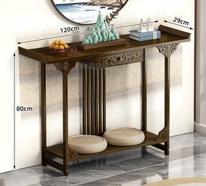Table <span class=keywords><strong>console</strong></span> contemporaine ultra-fine en bambou Nan pour couloir étroit <span class=keywords><strong>avec</strong></span> <span class=keywords><strong>tiroir</strong></span> de rangement pour salon - Product Image 6