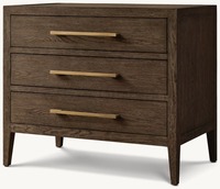 Table à tiroirs en chêne moderne Mobilier de chevet pour chambre à coucher Table de chevet artisanale Table de lit