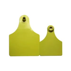 3#+5# High Quality Large Size Two-Piece Type Cow TPU Yellow Ear Tag