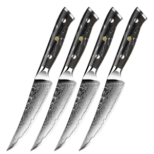 Juego de Cuchillos para Carne de Res de Acero de Damasco de 67 Capas, Ecológicos, Multiusos, para Restaurante, Color Negro Turquesa, en Oferta - Product Image 2