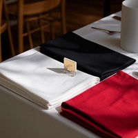 Nappe en tissu de coton blanc moderne haute densité, style tissé, qualité hôtelière, pour banquets et couvre-tasses