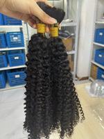 Tresses Afro Kinky Twist : Cheveux Brésiliens Véritables en Mink, Tissage/Extension/Mèche de Cheveux Kinky pour Tresses
