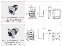 Cable de audio RJ45 tipo D XLR hembra para montaje en panel, caja de escenario, panel de conexiones, caja de suelo, conector de micrófono de estudio
