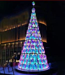 Özelleştirilmiş 20ft 30ft 40ft dev açık dekoratif su geçirmez noel yapay top ağacı LED ışıklı noel kulesi - Product Image 2