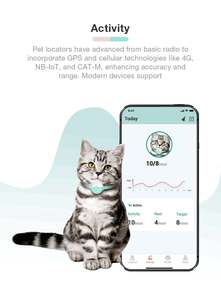 防水4GペットトラッカーGPS動物位置情報ライブ追跡猫トラッカー - Product Image 6