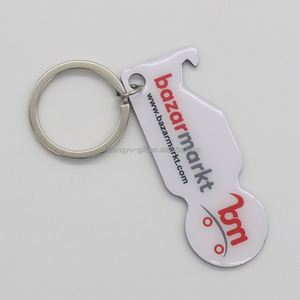 Germany Supermarket Shopping Cart Unlock Key Keychain with Custom Company Logo and Information Best Gifts - Product Image 3