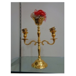 Candelabro de Metal chapado en oro para decoración del hogar, diseño de candelabro para boda, nuevo - Product Image 1