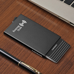 Offre Spéciale SHIMENGFU Modèle <span class=keywords><strong>Yamo</strong></span> Porte-cartes de crédit et d'identité multicolore en aluminium à poussoir latéral, style Normcore/Minimaliste, sans fermeture, 70g - Product Image 6